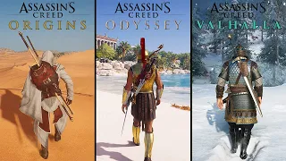 Assassin's Creed Origins vs Odyssey vs Valhalla - ¿Cuál es el mejor?