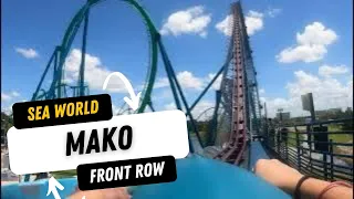 Mako Roller Coaster | 4K | Front Row | Sea World Orlando