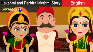 Tale of Goddess Lakshmi & Daridra Lakshmi | Indian Mythology | English Stories | Folk Tales