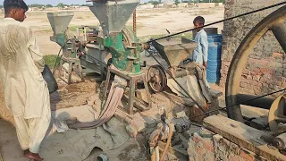 Small Boy Start Old Black Diesel Engine || Atta Chakki machine