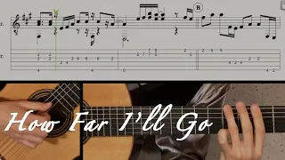 [Tutorial w/TAB] How Far I’ll Go (From “Moana”) Alessia Cara / Fingerstyle Lesson for Beginners