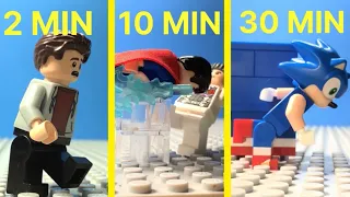 Lego Stop Motion 2 Min vs 10 Min vs 30 Min Speed Challenge