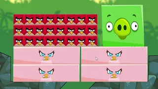 Angry Birds Kick Piggies - RESCUE STELLA BY KICKING GIANT SQUARE PIGGIES!