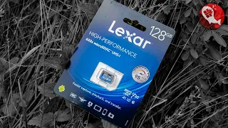 Обзор microSDXC UHS-I карты памяти Lexar 128GB 633x с Китая | Тест скорости