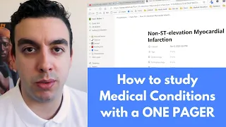 How to study Medical Conditions easily with a ONE PAGER