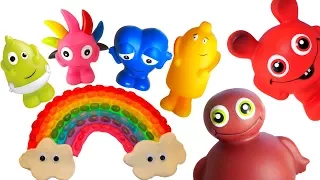 Babblarna gör en regnbåge i Play Doh lera och lär sig färger - Lek och lär för barn på svenska