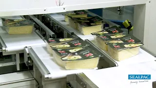 SEALPAC RE30 Thermoformer for Cheese in MAP + Pick and Place Robotics | Food Industry Automation