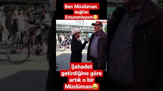 Amca Alevi ama müslüman degil 🤦😁#shortsvideo #viral#müslüman#röportaj