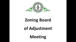 Zoning Board of Adjustment Meeting June 20, 2023