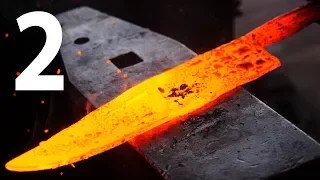 Forging A Barbacoa Knife From Old, Iron Meat Hooks.  Pt 2.