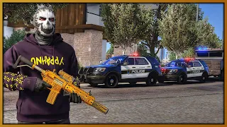 GTA 5 Roleplay - COPS RAID MY HOUSE & 4 COP CARS CHASE ME | RedlineRP #968