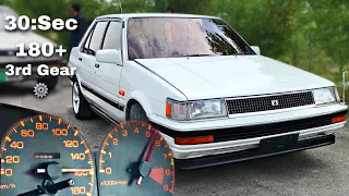 Toyota Corolla 1986 1.6 3rd Gear 180 + 30 Sec