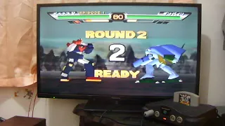 Voltes V in video game/ fighting action (Nintendo 64)