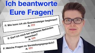 Fragen im Vorstellungsgespräch | Bewerbung und Quereinstieg in der Verwaltung | Q&A #1