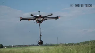 360 grad Kamera Drohne Testflug mit Flying Arms