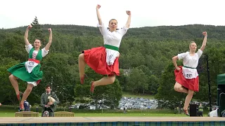 Competitors in the Irish Jig, Scottish dance heats during 2022 Kenmore Highland Games in Scotland