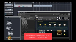 Kontakt Parameter Assignments via the Cubase Quick Controls