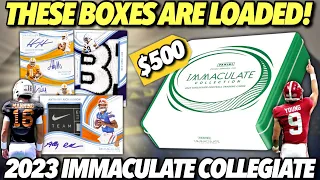 THE 1ST HIGH-END 2023 ROOKIE CARDS! 🥵🔥 2023 Panini Immaculate Collegiate Football Hobby Box Review