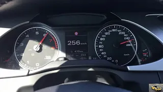 Top Speed Audi A4 3.2 FSI Quatro 0-260 kmh Acceleration