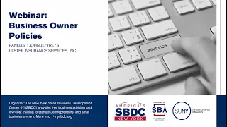 Business Insurance Webinar Series: Session I, Business Owner Policies (BOPs)