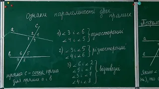 Ознаки паралельності двох прямих [Урок 1] | Геометрія - 7 клас