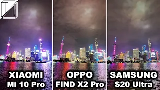 Oppo Find X2 Pro vs Xiaomi Mi 10 Pro vs Samsung S20 Ultra Camera Test Comparison