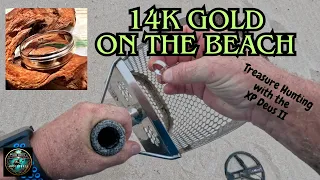 I found a 14K White Gold Wedding Band metal detecting at the Beach! | Coins and Jewelry | XP Deus 2