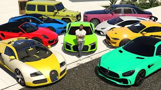 Luxury Cars Delivery to Franklin's Mansion Poor VS Rich  in GTA 5