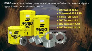 Improve Productivity with ESAB Metal Cored Welding Wires