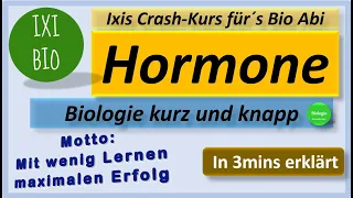 Hormone in 3 Minuten erklärt - Biologie kurz und knapp - Wirkungsweise Peptidhormone Steroidhormone