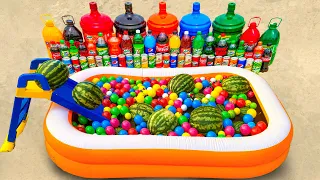 Racing Cars VS Marble Run Race ASMR, Haba Slope with Orbeez, Balls, Coca Cola, Fanta, Mentos in Pool