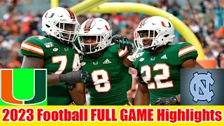 North Carolina vs Miami FULL GAME HIGHLIGHTS | NCAAF 2023 | College Football