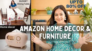 AMAZON Home Decor & Furniture Haul | Best budget Dining Table, Kitchen Items | Sale 80% off