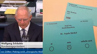 Stimmzettelveröffentlichung Kanzlerwahl 14.03.2018