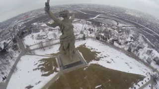 Мамаев Курган с высоты птичьего полёта