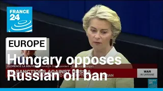 Hungary opposes EU's Russian oil ban plan 'in this form' • FRANCE 24 English