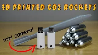 3D Printed CO2 Rockets with ONBOARD CAMERA!