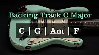 Rock Backing Track C Major | 100 BPM | C G Am F | Guitar Backing Track