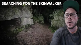 SEARCHING FOR SKINWALKER HIDING IN HAUNTED FOREST ALONE *VERY SCARY*