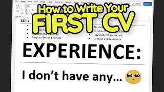 How to Write Your First CV with No Experience