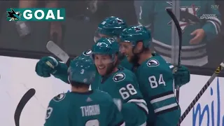 Filip Zadina scores his first goal as a Shark (10/12/2023)