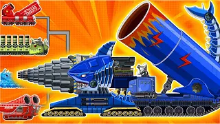 This monster is way too strong! World of tanks : Mutant Shark Boss Vs KV-44 |  Cartoons about tanks