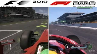 F1 Game Comparison (2010 - 2018 | Autodromo Nazionale Monza | Italian GP Hotlaps)