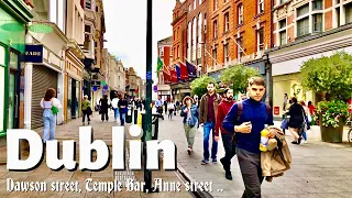 Ireland 4k|Dublin City walking tour - August2021| TEMPLE BAR