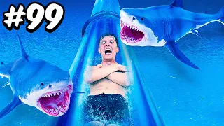 100 WASSER RUTSCHEN in 24 STUNDEN rutschen! 😱