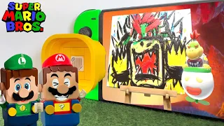 Lego Mario Bros enter the Nintendo Switch in Bowser's parkour to help Bowser Junior! Mario Story
