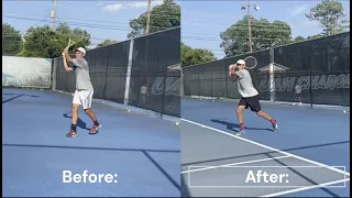 I made a Technical Adjustment!!! Djokovic Knee-Bend Video Analysis.