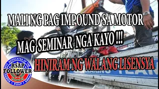 Col Bosita Nagalit sa Pag impound ng Enforcer, Mag Seminar nga Kayo !!!