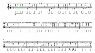 Ravel - Prelude in A minor guitar TAB