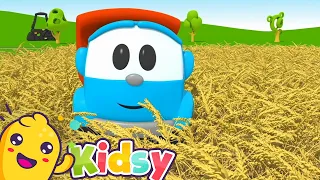 Leo the Curious Truck and the Harvester Truck | Cartoons for Kids | Kidsy